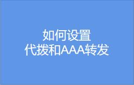如何设置代拨和AAA转发视频教程
